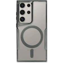 Newface Samsung Galaxy S23 Ultra Elegant Venüs Magsafe Kılıf – Slim Transparent Tasarım - Yeşil