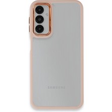 Newface Samsung Galaxy A14 4g Elegant Clear Case (Şeffaf Kılıf) - Stylish Protective Cover  - Pudra