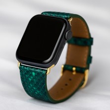 Gerçek Piton Derisi Apple Watch Kordonu – El Yapımı, 38-45MM