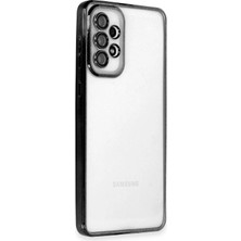 Newface Samsung Galaxy A73 5g Crystal Shield Lensli Silikon (Lens Protector / Kamera Koruyucu Kılıf) - Siyah
