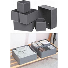 Helen's Home Antrasit 8'li Çekmece İçi Düzenleyici Organizer Set Ebatları 29 cm x 14 cm
