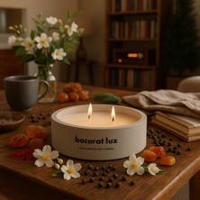 Dekoratif El Yapımı Yatay Mum : Çift Fitilli : Kokulu Soya Mum : Bacarat Lux