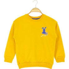 Erkek Çocuk Bluz Tavşan Baskılı Şardonlu