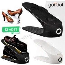 Gondol Ayakkabı Rampası 12 Adet Tekli Rampa Plastik Kokusuz Organizer Düzenleyici