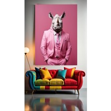 Özkacar Group Iş Gergedanı V1 Ev Duvar Salon Güzellik Salonu Ofis Dükkan Dekarasyon Kanvas Tablo