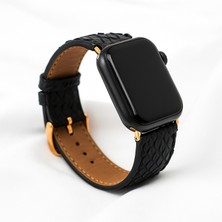 Gerçek Piton Derisi Apple Watch Kordonu – El Yapımı, 38-45MM