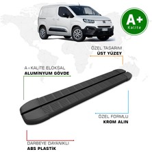 Fiat Doblo Panelvan Yan Basamak Uzun Şasi 2024 Model ve Sonrası S-Line Siyah