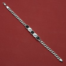 Silvalli 955 Siyah Zirkon Gümüş Bileklik