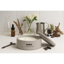 Dekoratif El Yapımı Yatay Mum : Çift Fitilli : Kokulu Soya Mum : Tonka