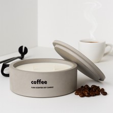Dekoratif El Yapımı Yatay Mum : Çift Fitilli : Kokulu Soya Mum : Coffee