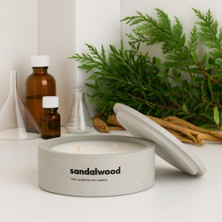 Dekoratif El Yapımı Yatay Mum : Çift Fitilli : Kokulu Soya Mum : Sandalwood