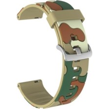 Markacase Xiaomi Redmi Watch 5 Active/ Lite Uyumlu 22MM Için Kamuflaj Silikon Saat Kordonu