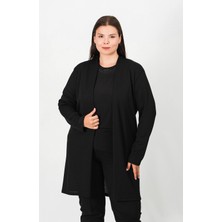 Petek Kumaş Büyük Beden Hırka