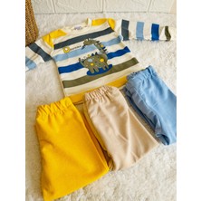 Erkek  Bebek ve Çocuk Dinazor Baskılı Pamuklu Alt Üst Takım