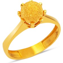 22 Ayar Top Altınlı Yüzük