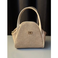 Armoni Hasır Mini El ve Omuz Çantası