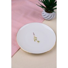 Tabak Evi Porselen Natura Salkım Altın Yaldız Pasta Tabağı 20,50CM Tekli