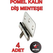 Pomel Menteşe 4 Adet Pomel Kalın Diş ve Pomel Özel Taban 4 Adet Saç Kasa Menteşe