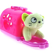 Taşıma Çantalı Peluş Sarı Yavru Kedi