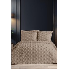 Çeyiz Diyarı Sarkos 3 Parça Çift Kişilik Pike Takımı Bej