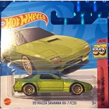 Hot Wheels 89 Mazda Savanna Rx-7 Sarı Diecast Model 1'li Ölçekli Gerçekçi Detaylarla