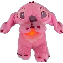 Wange Stitch Nefes Alan Çocuk Peluş Sakinleştirici Oyuncak Karikatür Bebek Müzik Işık Uyku Oyuncağı Pembe Stitch (Yurt Dışından)