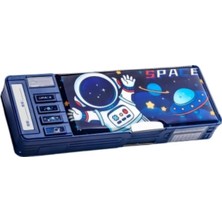 Petityu Astranot Otomatik Lacivert Bol Tuşlu Bol Düğmeli Kilitlenebilir Space Kalem Kutu