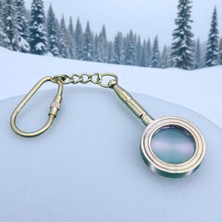 Pirinç Büyüteç Anahtarlık Şık