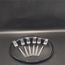 6'lı Yemek Çatal Seti, 20 Cm, Kaliteli Paslanmaz Çelik, Şık ve Dayanıklı Tasarım