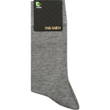 Gri Bambu Tekli Soket Çorap