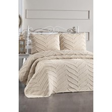 Çeyiz Diyarı Sementina 3 Parça Çift Kişilik Pike Takımı Bej