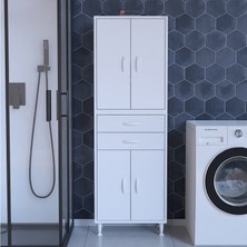 Modilayn 4 Kapaklı 2 Cekmeceli Mutfak Dolabı Banyo Dolabı Ofis Dolabı