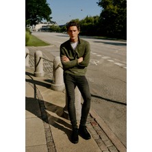 Altınyıldız Classics Erkek Antrasit Ekstra Slim Fit Dar Kesim Rıss Pamuklu Esnek Denim Jean Kot Pantolon