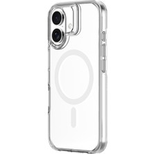 iPhone 16 Neo Hybrid Magsafe Şarj Özellikli Şeffaf Manyetik Silikon Kılıf