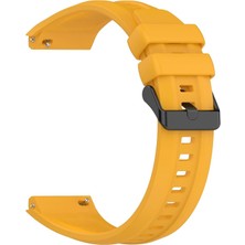 Microsonic Huawei Watch Gt5 Pro 46MM Kordon, Silicone Swiftbands Sarı