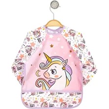 Babexi Unicorn Temalı Giyilebilir Su Geçirmez Bebek Mama Önlüğü