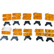 Side Marker Lamba Kasa Dorse Lambası Braketli 24V (01SM1)(E Belgeli Vize Onaylı ) 10 Adet Fiyatı