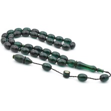 Kemal Kuş Imzalı Beyzi Kesim Lacivert Sıkma Kehribar Tesbih