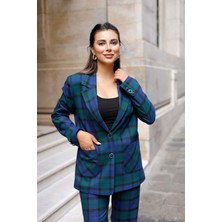 Torba Cepli Ekose Poliviskon Takım Lacivert