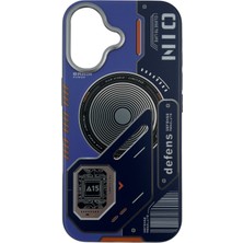 iPhone 16 Plus Uyumlu Nio Magsafe Matte Armor Kılıf (Mavi)