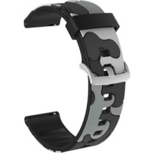 Markacase Huawei Watch Gt Runner Uyumlu 22MM Için Kamuflaj Silikon Saat Kordonu