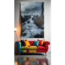 Özkacar Group Vikinglerin Gelişi V1 Ev Duvar Salon Güzellik Salonu Ofis Dükkan Dekarasyon Kanvas Tablo