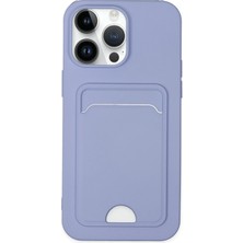 Mobicas Apple iPhone 14 Pro Uyumlu Kartlıklı Kelvin Kapak Lila