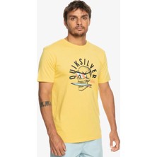 Quiksilver Qsrockinskull Erkek Sarı Tişört