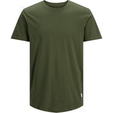 Jack & Jones 12113648 Bisiklet Yaka Regular Fit Baskılı Haki Erkek T-Shirt