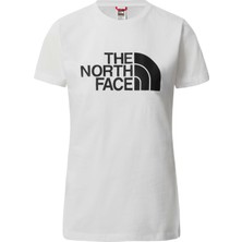 The North Face Easy Kadın Beyaz Baskılı Bisiklet Yaka Tişört