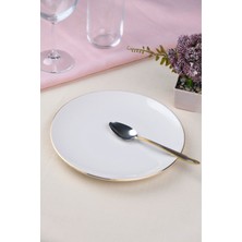 Tabak Evi Porselen Natura Altın Yaldız Pasta Tabağı 20,50CM Tekli