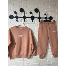 Rise & Enjoy 3 Iplik Çocuk Eşofman Takımı – Somon