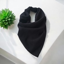 Unisex Siyah Renk Çok Amaçlı %100 Koton Bandana