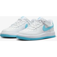 Nike Force 1 Low Easyon  Kids White Leather Sneakers Çocuk Beyaz Deri Spor Ayakkabı FN0237-107
